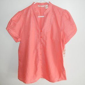 Zoe D | Coral Tunic Top| Size L